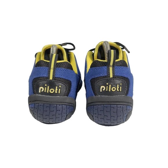Piloti Driving Shoes Sporty Monterey Blue Suede Yellow Black Rubber-Soles - Picture 6 of 8